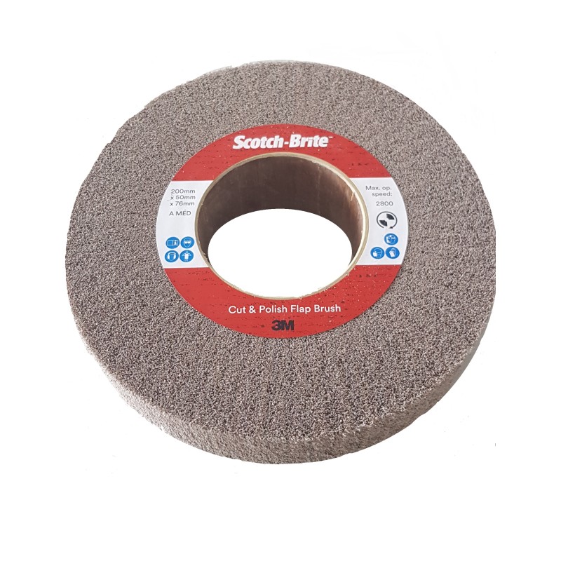 Ruote Scotch-Brite CP-FB Cut and Polish A MED 200x50x76 mm