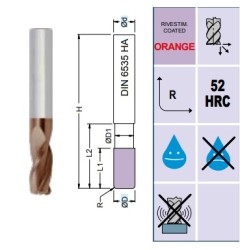 Fresa SM3515 TI MD Z3 Ø 4 - 10 Torica