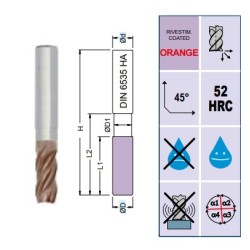 Fresa SM4415 TI MD Z4 Ø 3 - 25