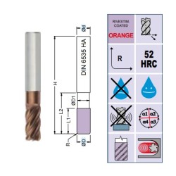 Fresa SM5215 TI MD Z5 Ø 6 - 16 Torica