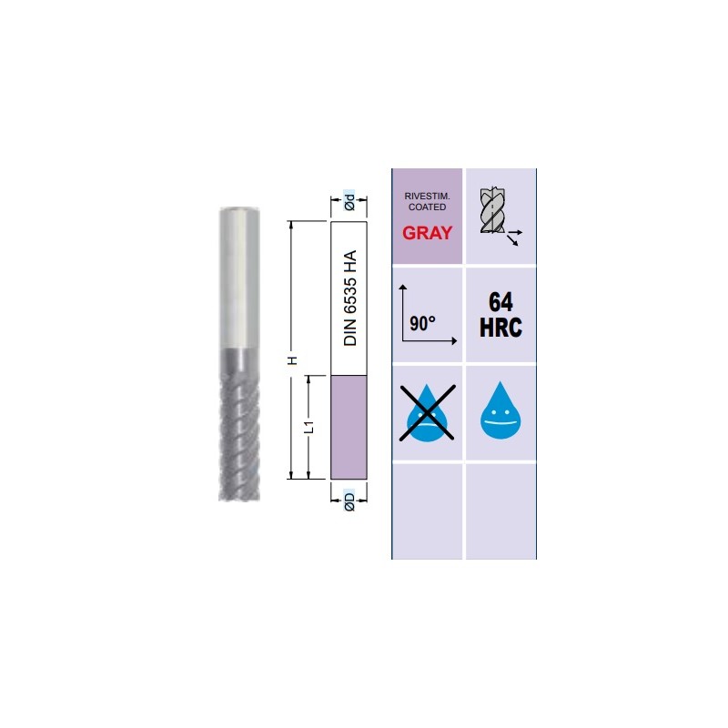 Fresa SM6432 MD Z6/8 Ø 6 - 20