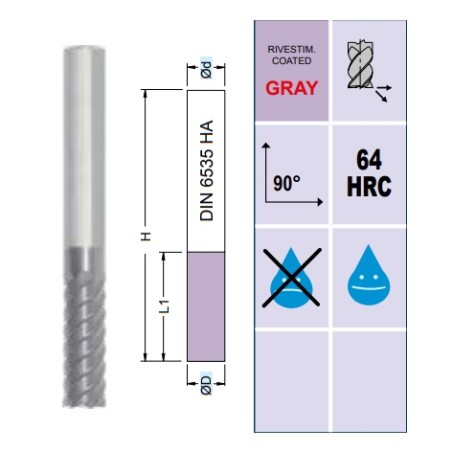 Fresa SM6532 MD Z6-8 Ø 6 - 20