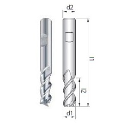 Fresa UM0 Z3-4 HSS-E Co8