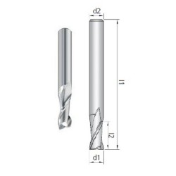 Fresa L1 Z2 HSS-E Co8