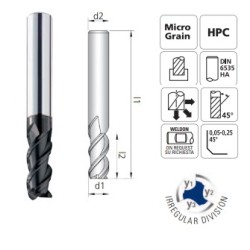 Fresa CBR6 rivestita Z3 Ø 3 - 16