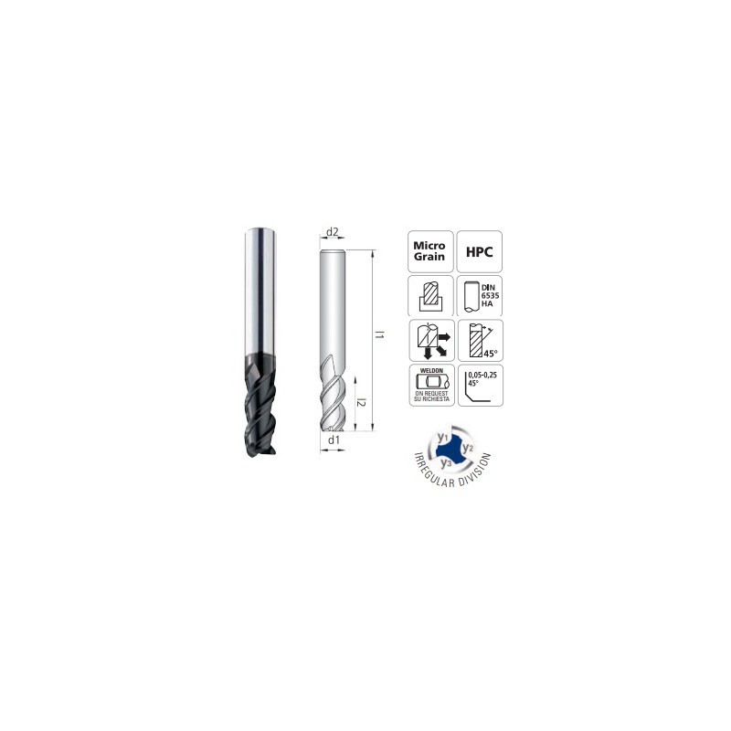 Fresa CBR6 rivestita Z3 Ø 3 - 16