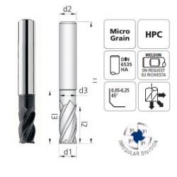Fresa CBR5 rivestita Z4 Ø 4 - 20