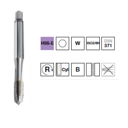 Maschio per alluminio foro passante HSS-E M2 - M12