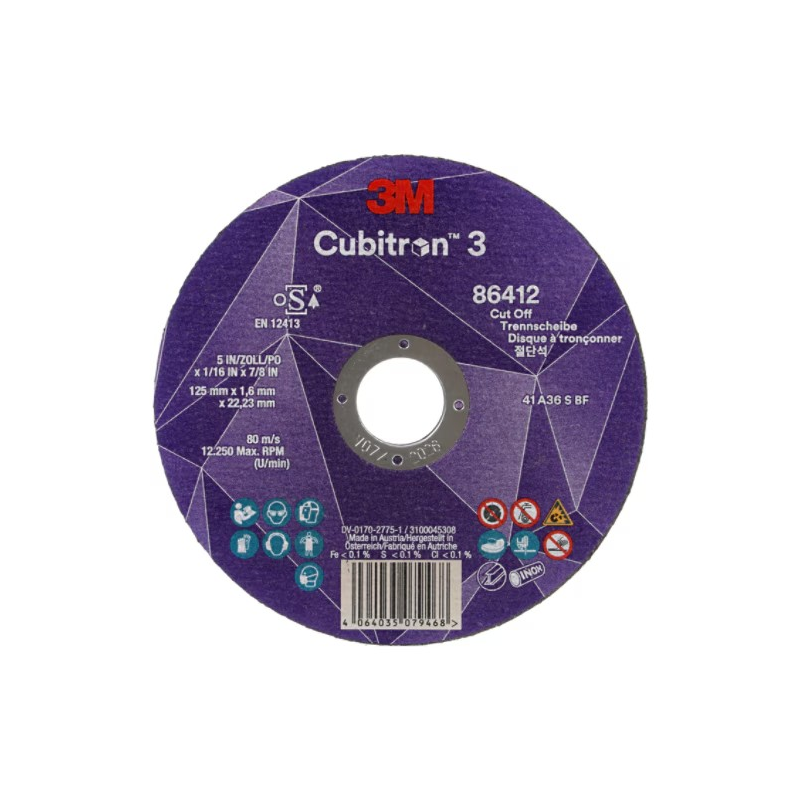 3M Cubitron 3 Disco da taglio T41 125x1x22 mm